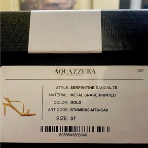 Aquazzura Gold Sandal serpentine 75